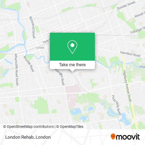 London Rehab map