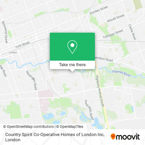 Country Spirit Co-Operative Homes of London Inc map