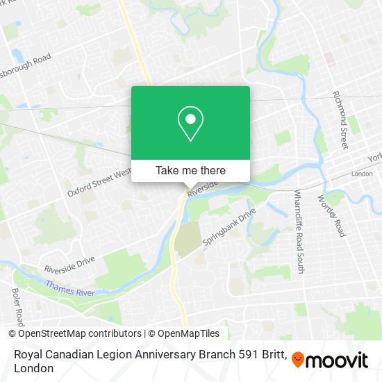 Royal Canadian Legion Anniversary Branch 591 Britt map