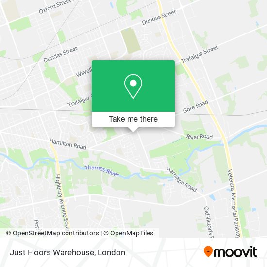 Just Floors Warehouse map
