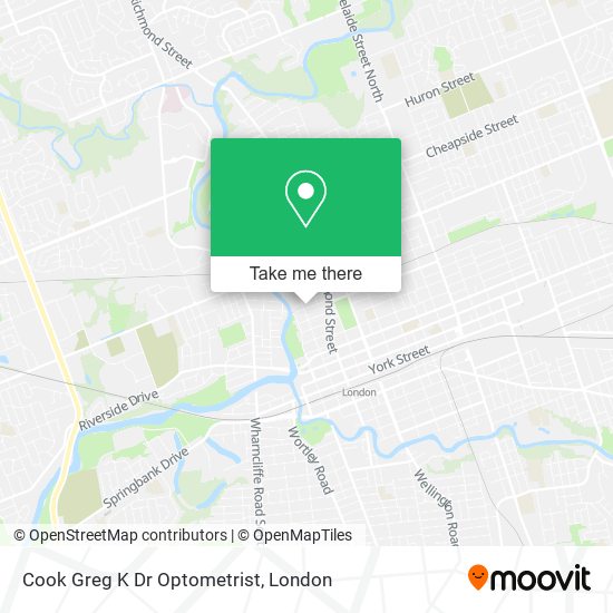 Cook Greg K Dr Optometrist map