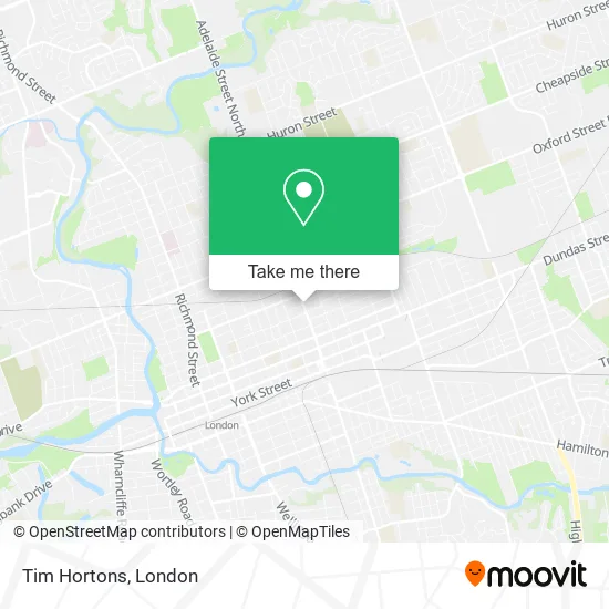 Tim Hortons map