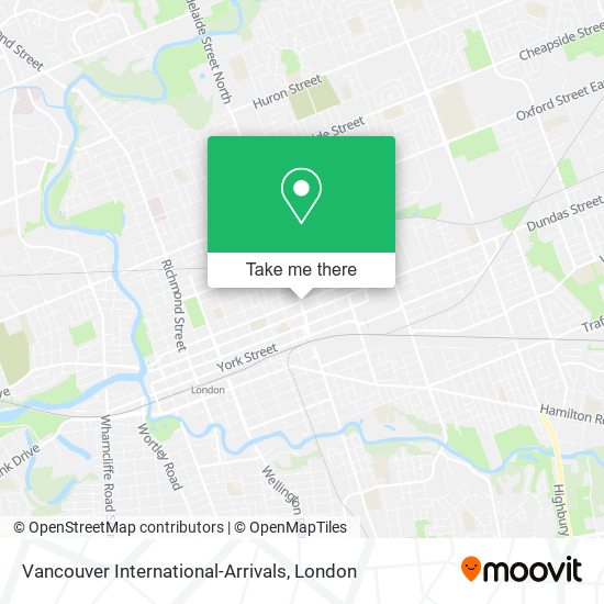 Vancouver International-Arrivals map
