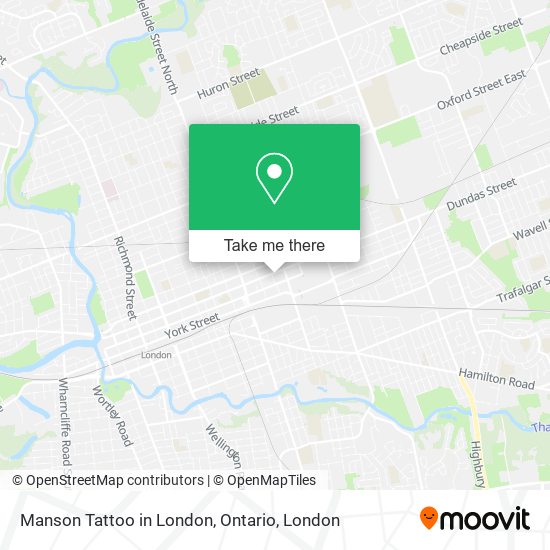 Manson Tattoo in London, Ontario plan