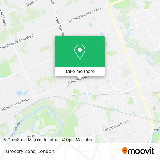 Grocery Zone map