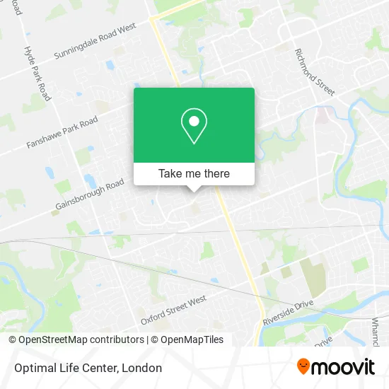 Optimal Life Center map