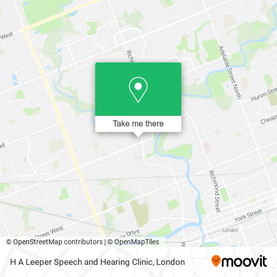H A Leeper Speech and Hearing Clinic map