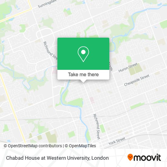 Chabad House at Western University map