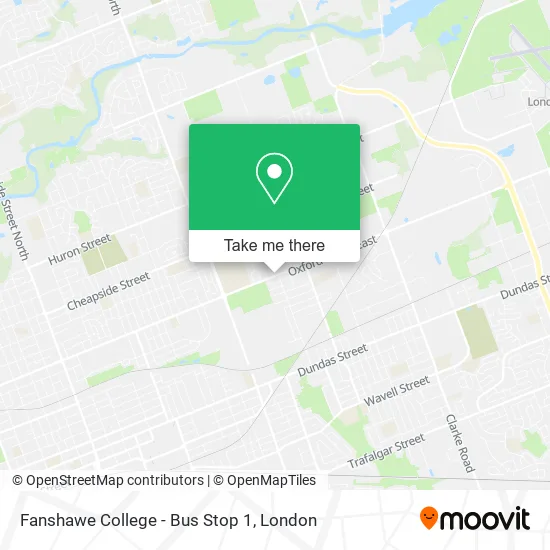 Fanshawe College - Bus Stop 1 map