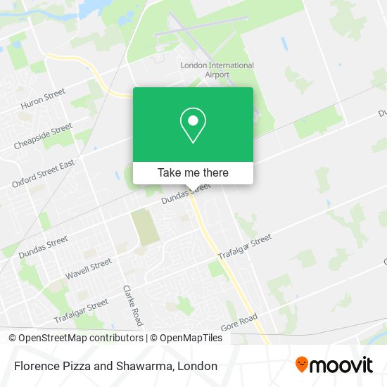 Florence Pizza and Shawarma map