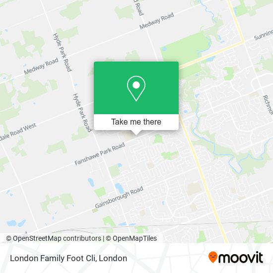 London Family Foot Cli map
