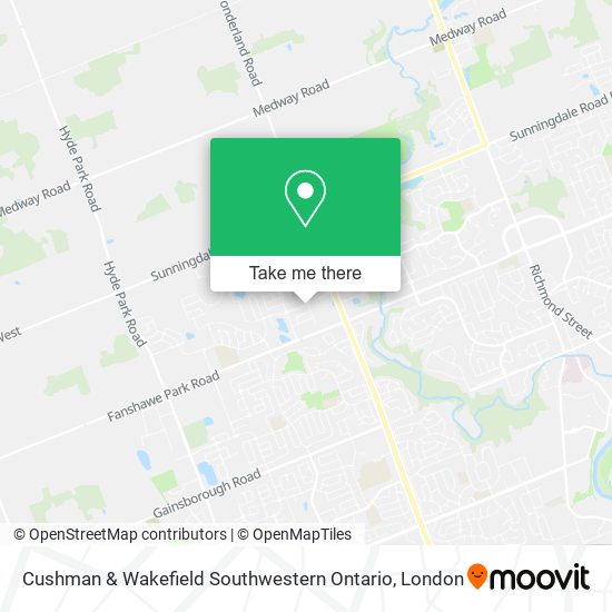 Cushman & Wakefield Southwestern Ontario map