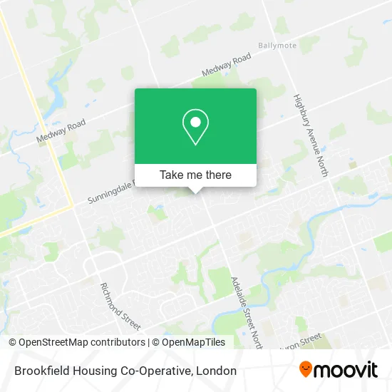 Brookfield Housing Co-Operative map