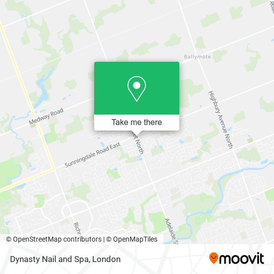 Dynasty Nail and Spa map