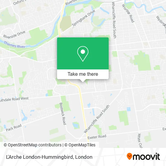 L'Arche London-Hummingbird map