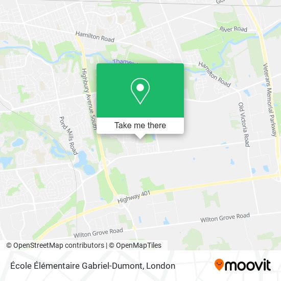 École Élémentaire Gabriel-Dumont plan