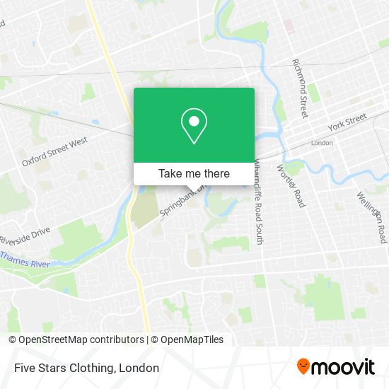 Five Stars Clothing map