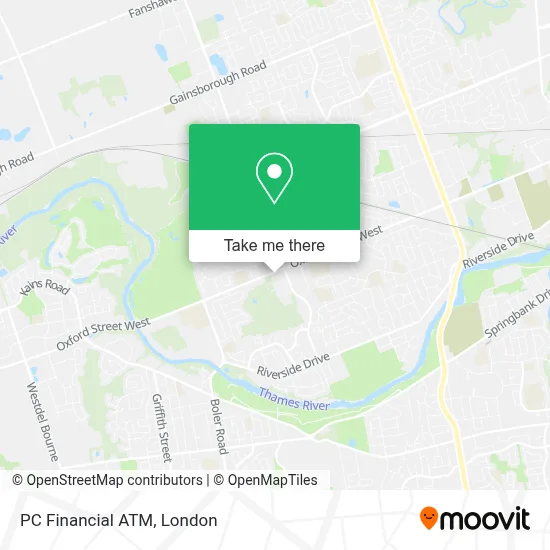 PC Financial ATM map