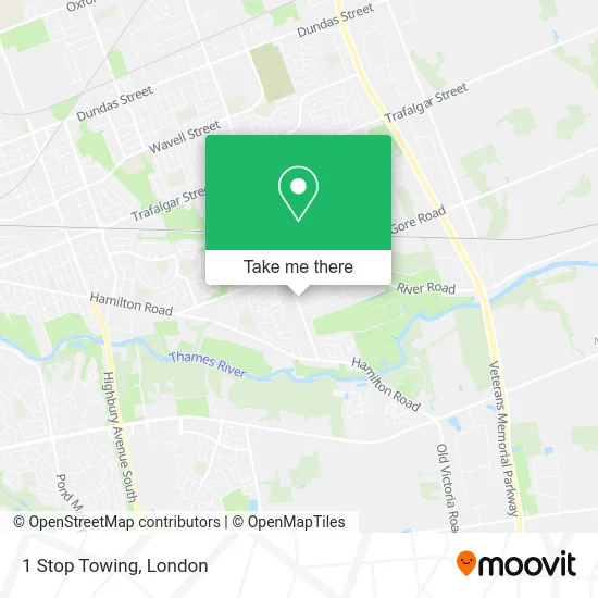 1 Stop Towing map