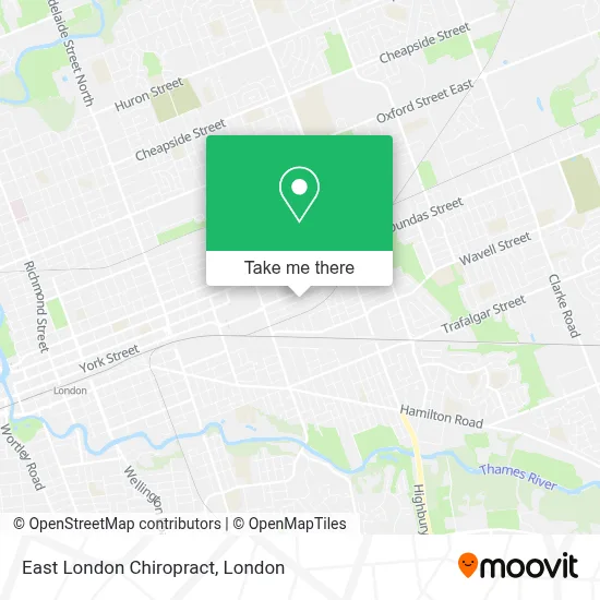 East London Chiropract map