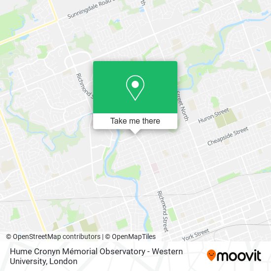 Hume Cronyn Mémorial Observatory - Western University map