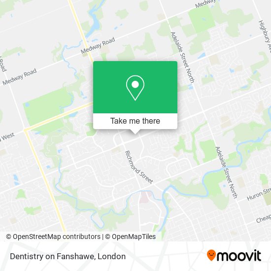 Dentistry on Fanshawe map