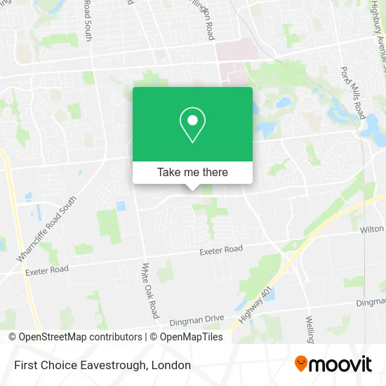 First Choice Eavestrough map
