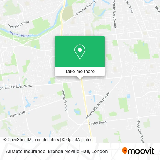 Allstate Insurance: Brenda Neville Hall map