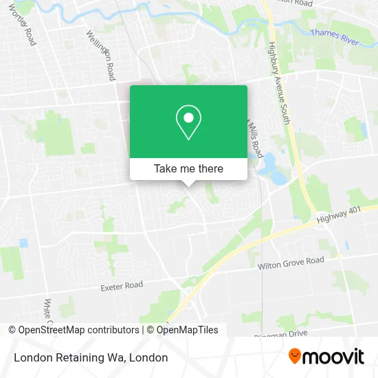 London Retaining Wa map