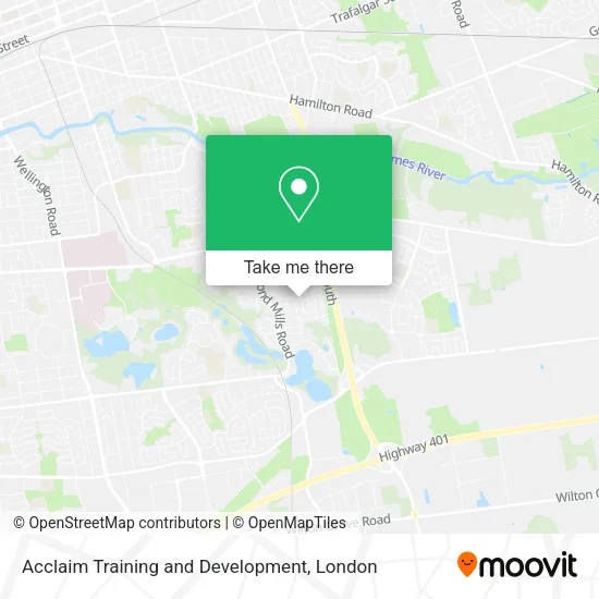 Acclaim Training and Development map