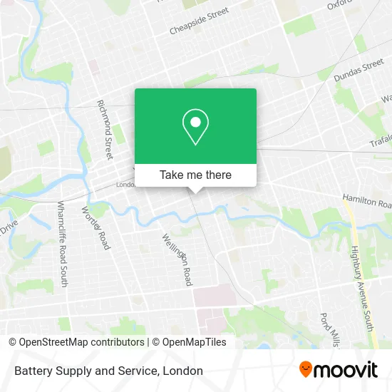 Battery Supply and Service map