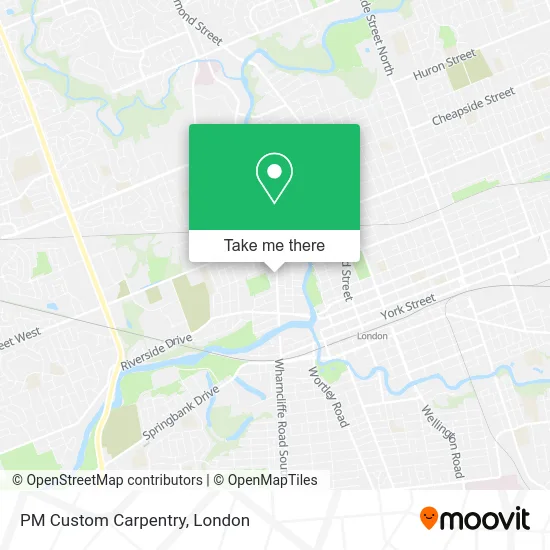 PM Custom Carpentry map