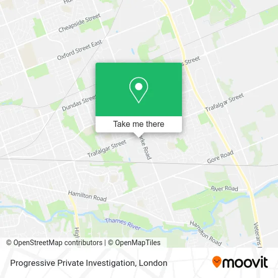 Progressive Private Investigation map