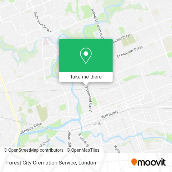 Forest City Cremation Service map