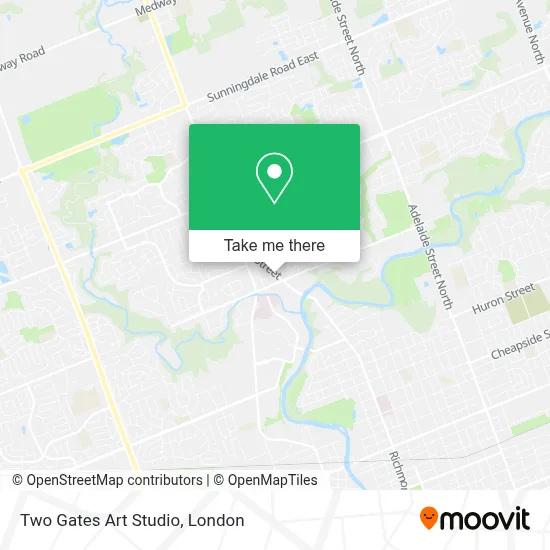 Two Gates Art Studio map