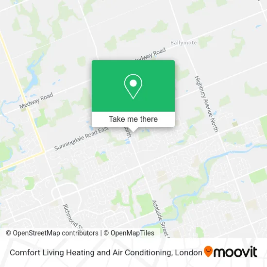 Comfort Living Heating and Air Conditioning map