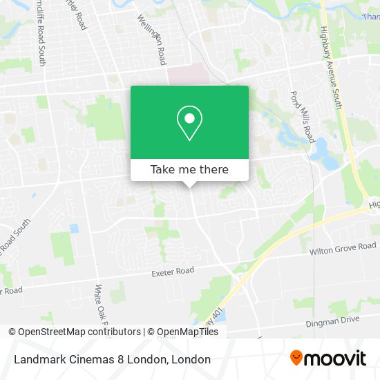 Landmark Cinemas 8 London map