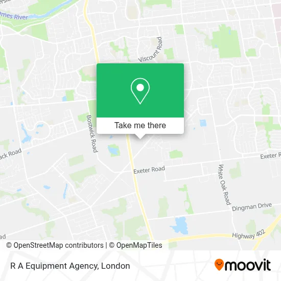R A Equipment Agency map