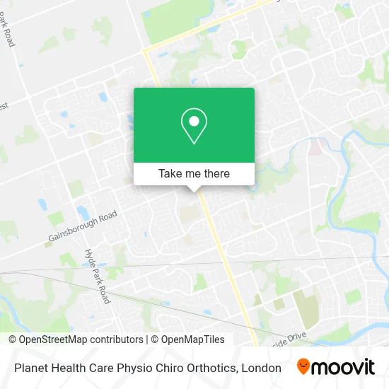 Planet Health Care Physio Chiro Orthotics map