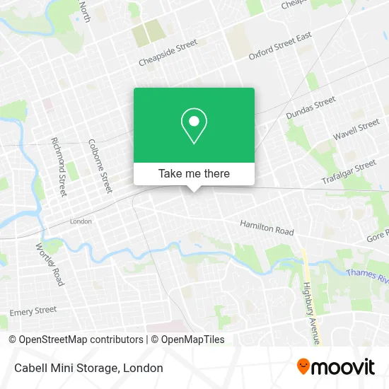 Cabell Mini Storage map