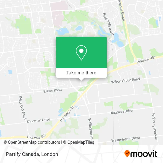 Partify Canada map