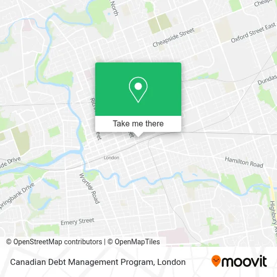 Canadian Debt Management Program map