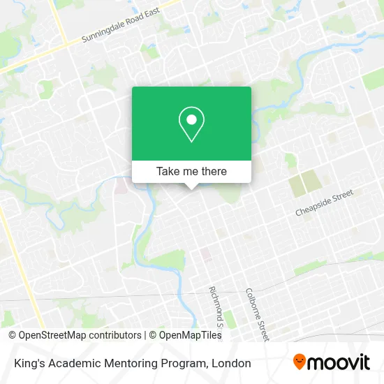 King's Academic Mentoring Program map