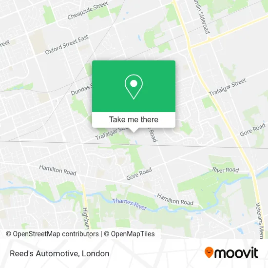 Reed's Automotive map