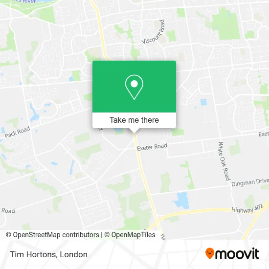 Tim Hortons map