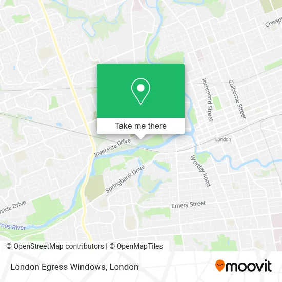 London Egress Windows map