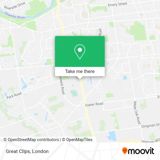 Great Clips map