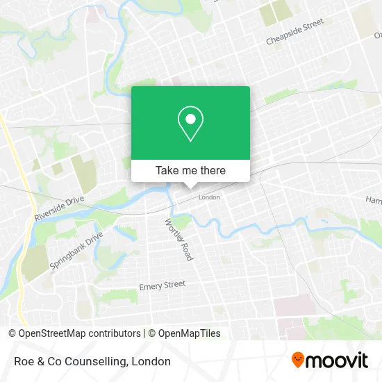 Roe & Co Counselling map