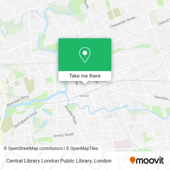 Central Library London Public Library map