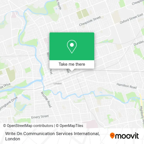 Write.On Communication Services International map